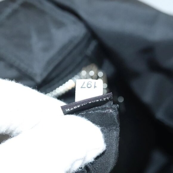 PRADA Hand Bag Nylon Black Silver Auth - Picture 12 of 16
